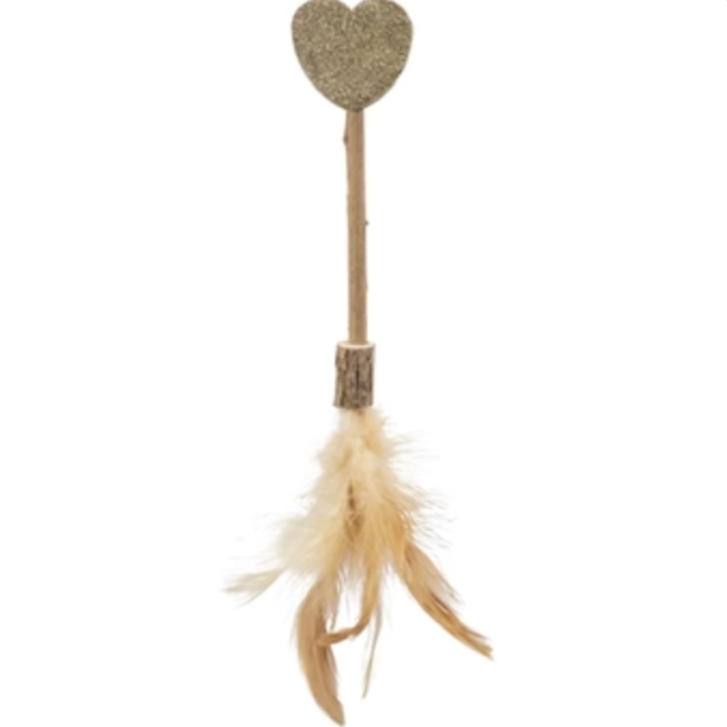 Matatabi Lollipop Herz Katzenminze Katzenspielzeug Mit Federn 23 CM